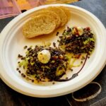 Linsen-Lauch Salat mit Ziegenfrischkäse